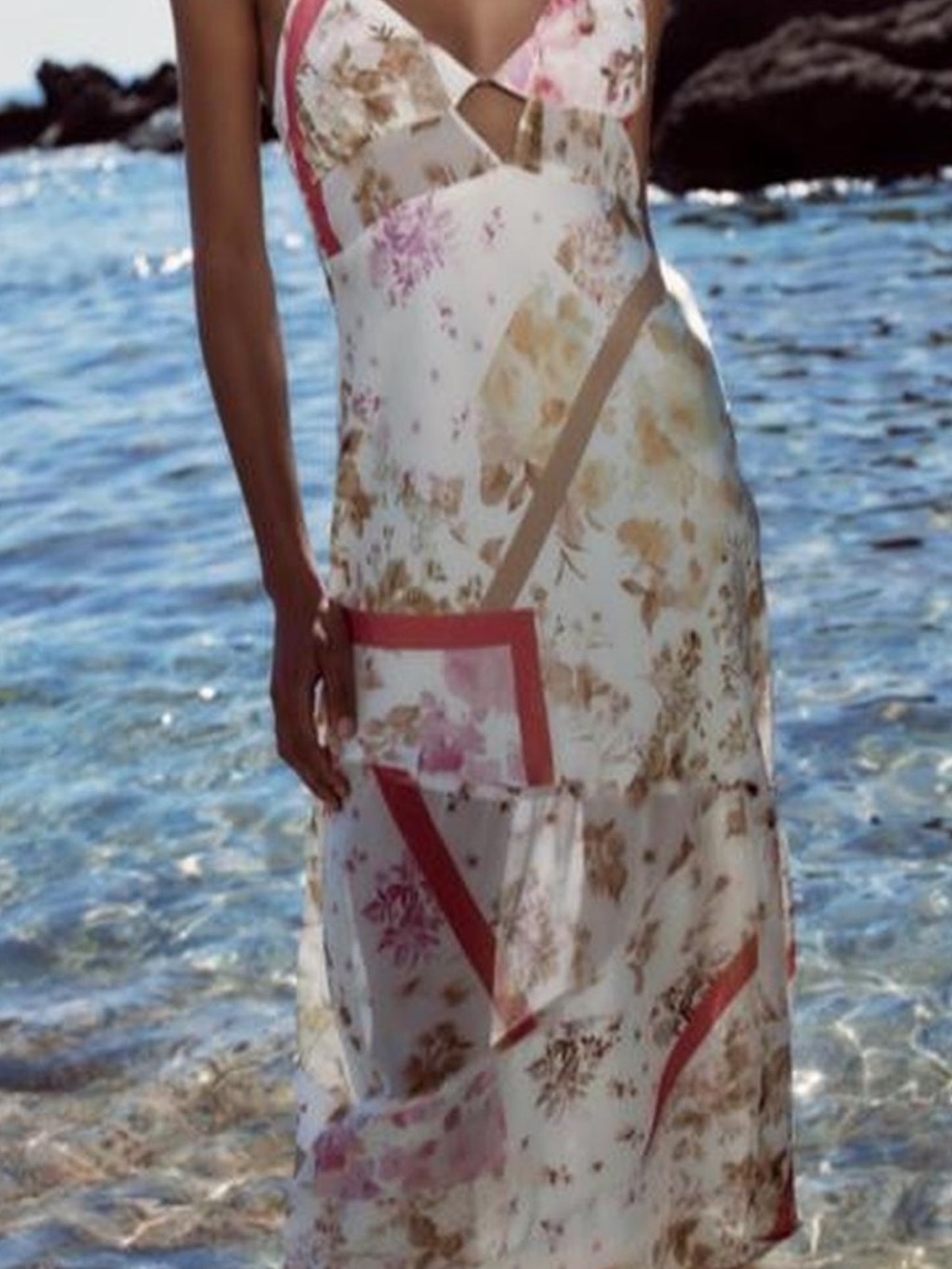 Zara Floral Maxi Slip Dress